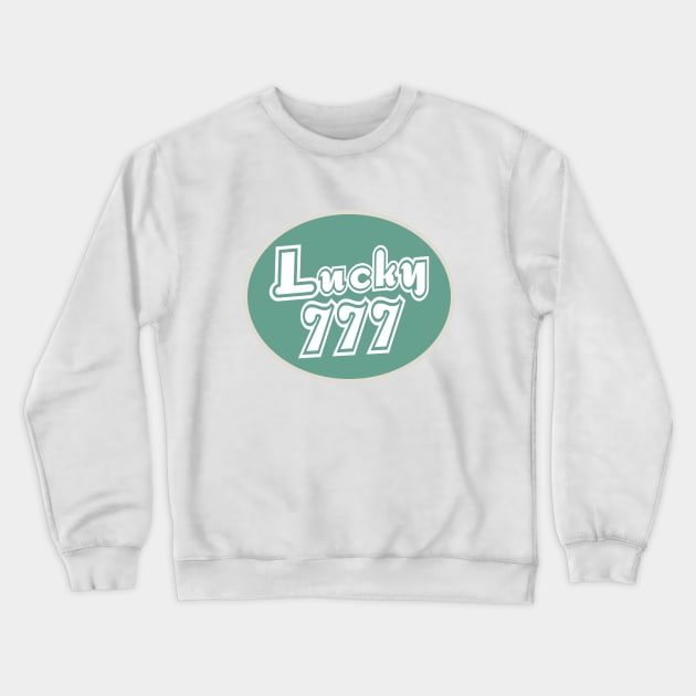 lucky number 777 - green and white Crewneck Sweatshirt by Erin Smart